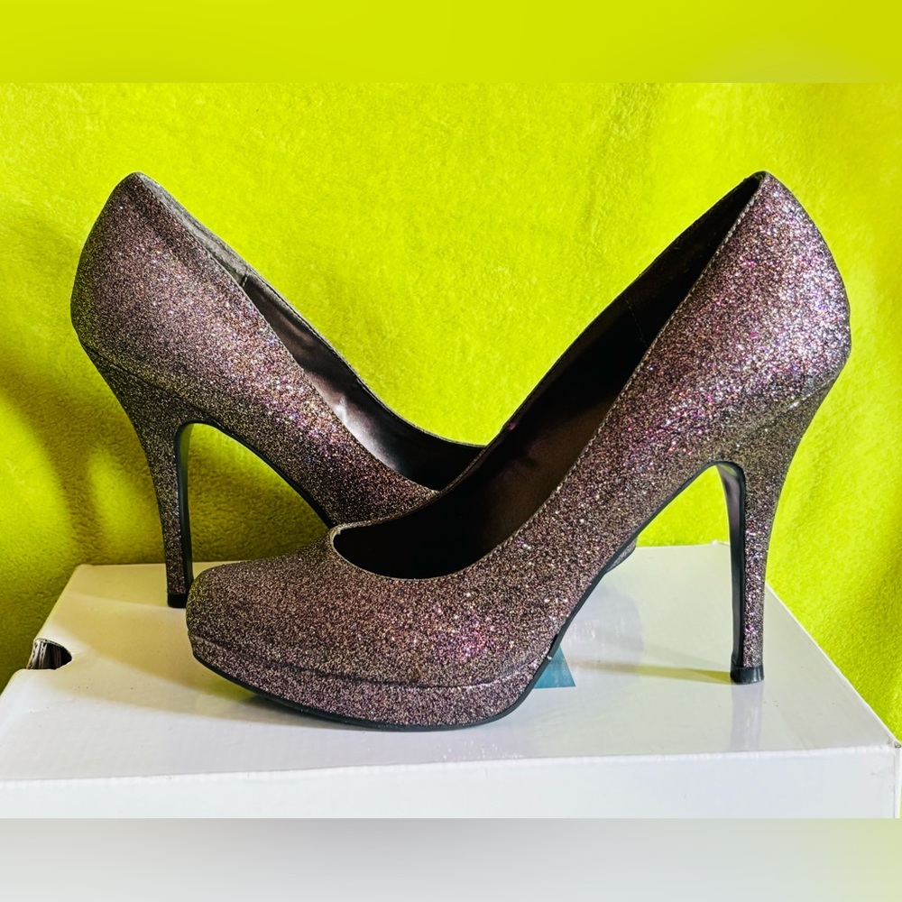 Call It Spring Multicolour Glitter Platform Heels